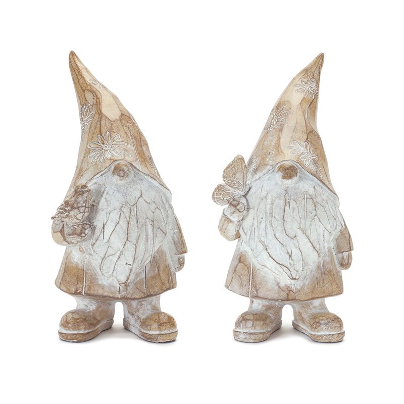Gnome Figurine Decorative Garden or Home Decor Accent (Set of 2)