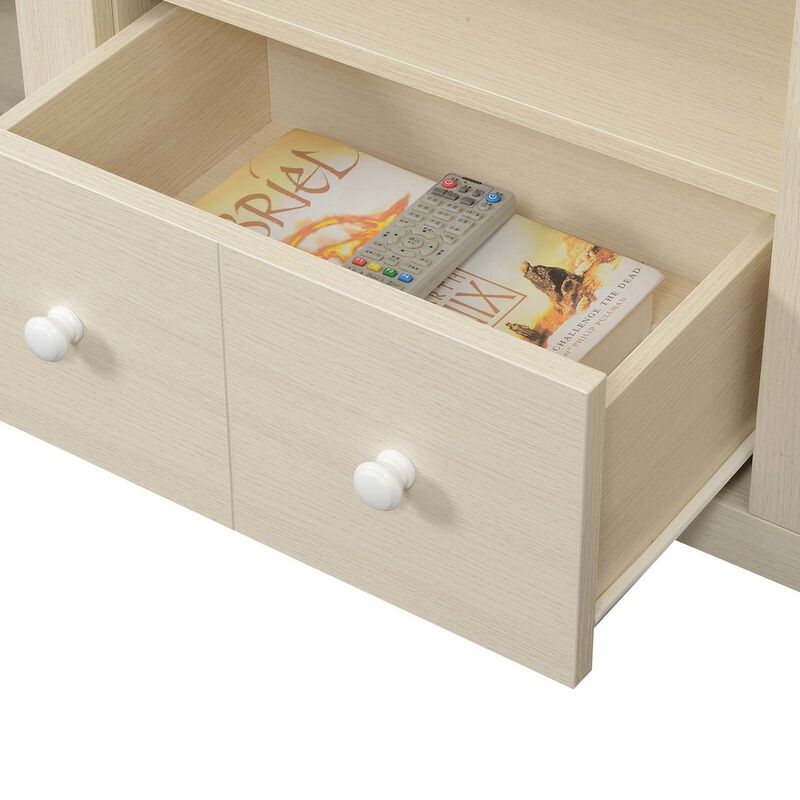 Convenience Concepts 1 Drawer TV Stand with Storage Cabinets and Shelves for TVs up to 65 Inches