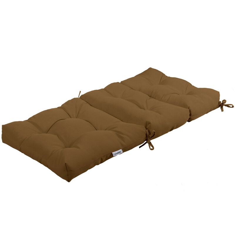 Tufted Patio High Back Chair Cushion with Non-Slip String Ties