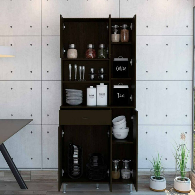 Kitchen Pantry Piacenza, Kitchen, Black