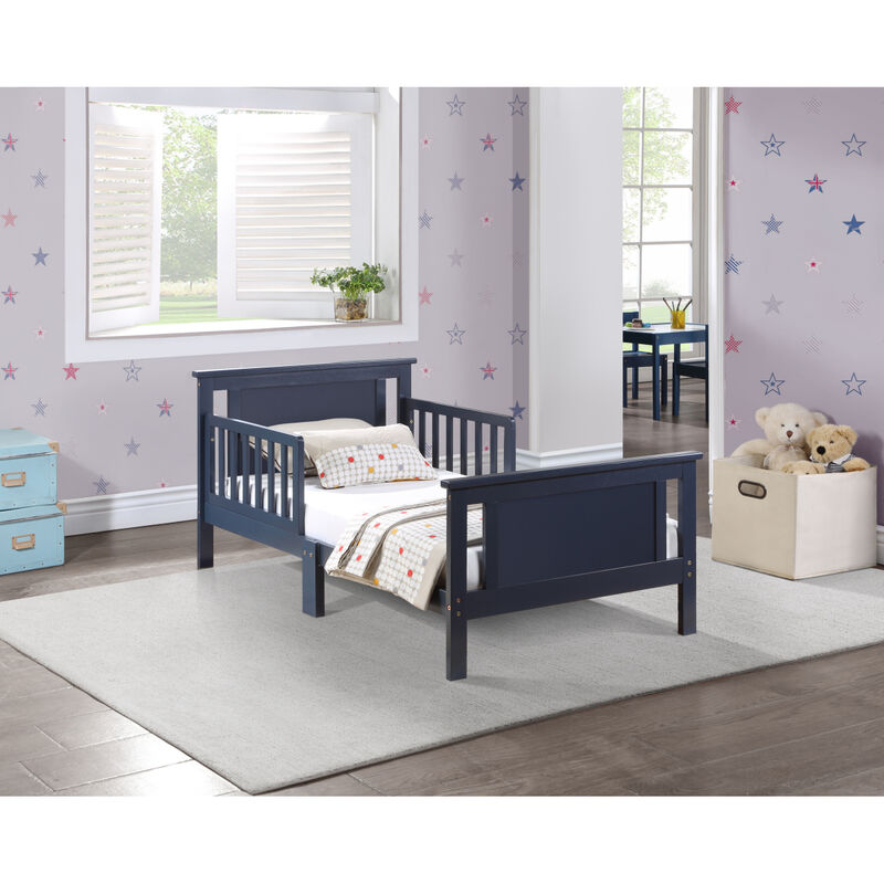 Connelly Reversible Panel Toddler Bed Midnight Blue/Vintage Walnut