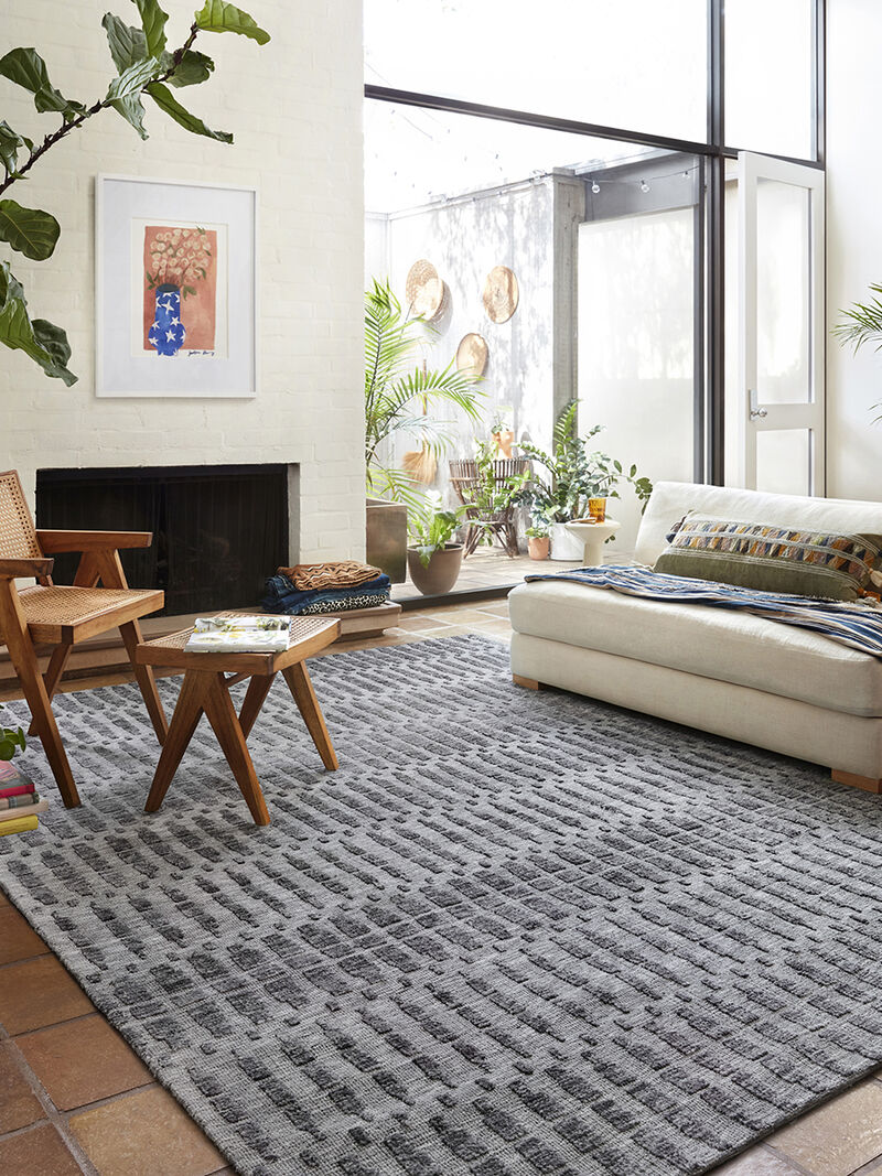 Yeshaia YES05 Grey/Charcoal 7'9" x 9'9" Rug