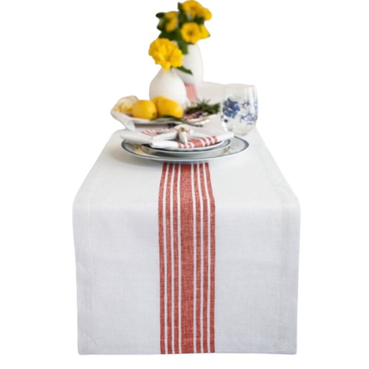 Solino Home 100% Pure Linen Table Runner | Farmhouse for Spring & Easter