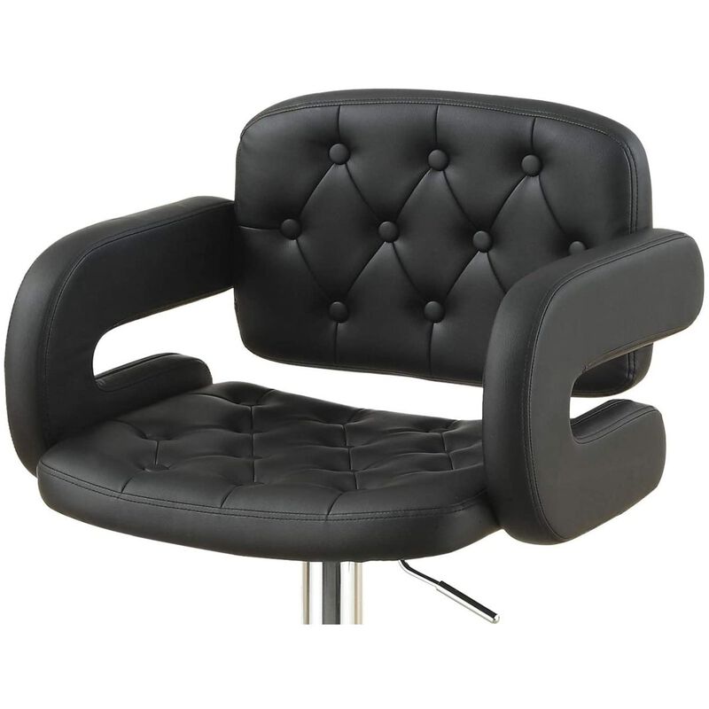 Adjustable Faux Leather Barstool Chair