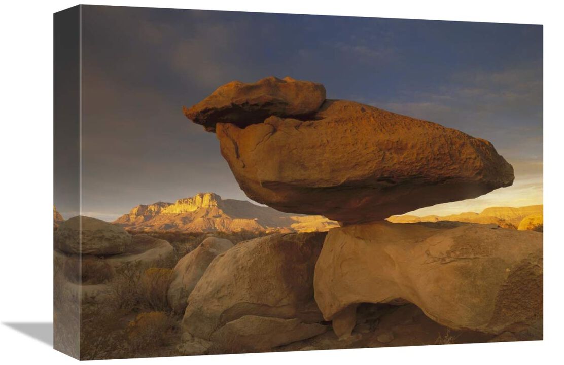 El Capitan and Balanced Rock, Guadalupe Mountains National Park, Texas-Canvas Art-16x12