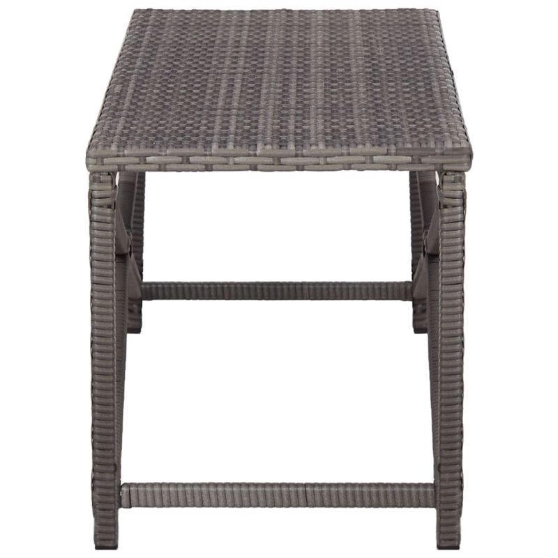 vidaXL Garden Bench 47.2" Poly Rattan Gray