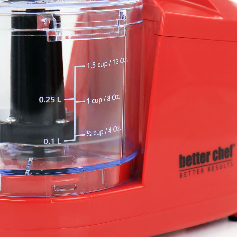 Better Chef Compact 12 Ounce Mini Chopper in Red