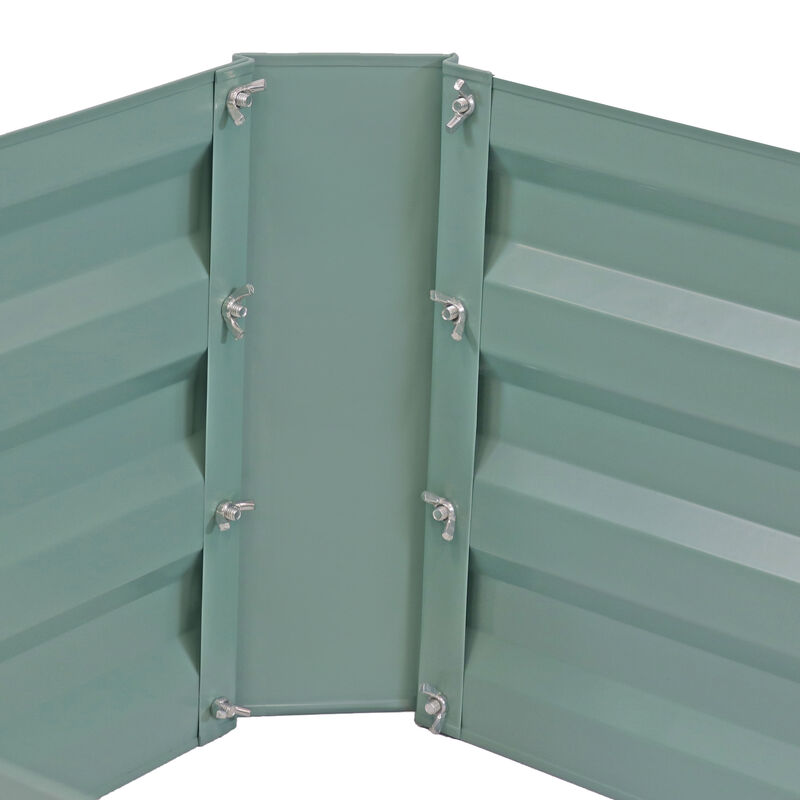 4 x 8 ft Galvanized Steel Rectangle Raised Garden Bed