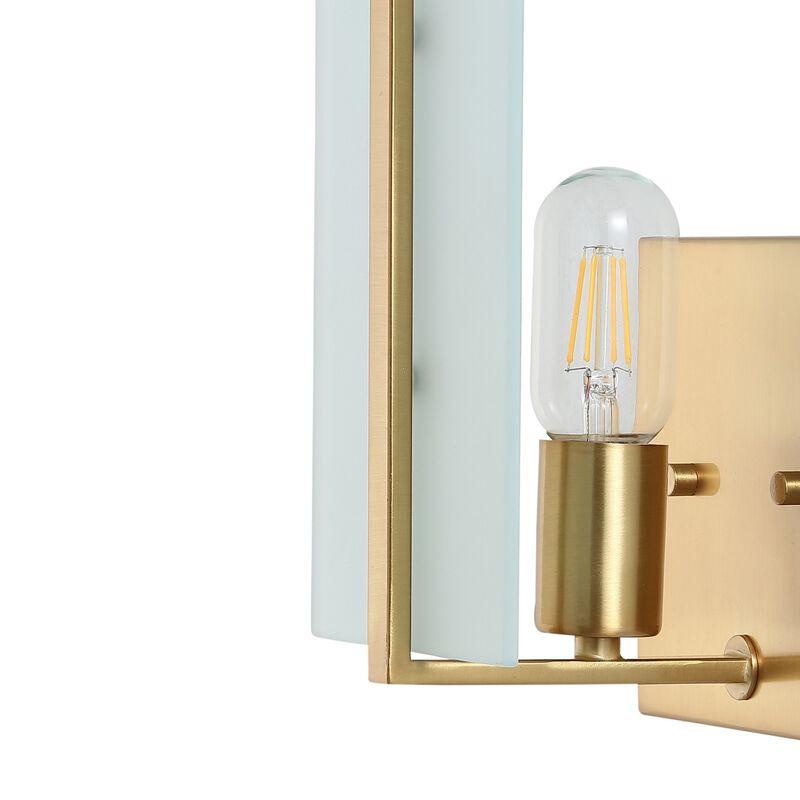 Mila 1-Light Modern Coastal Iron/Glass LED Sconce
