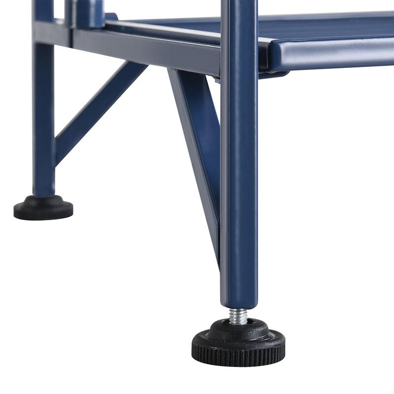 Convenience Concepts Xtra Storage 2 Tier Folding Metal Shelf, Blue