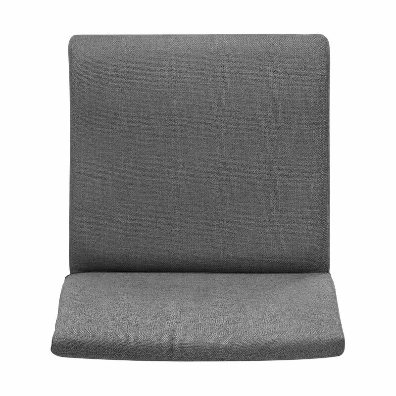 Heli Side Dining Chair, Set of 2, Curved, Gray Textured, Splayed Legs - Benzara