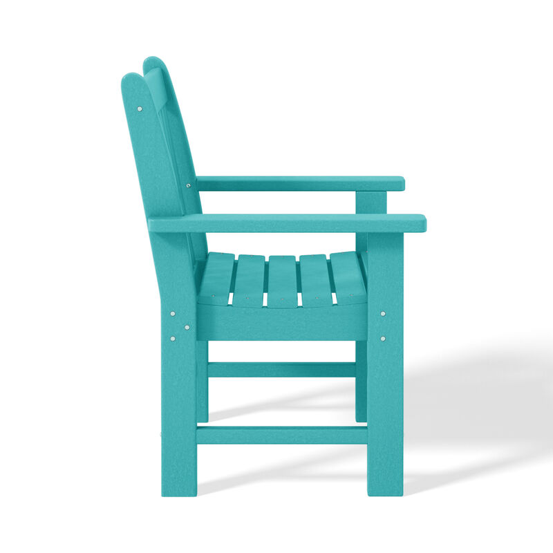 WestinTrends Outdoor Patio HDPE Adirondack Dining Arm Chairs (Set of 2)