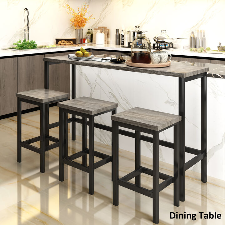 Merax Counter Height Extra Long Dining Table Set
