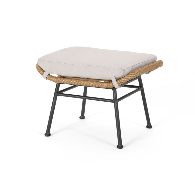 Merax Outdoor Patio PE Wicker Chairs Stools