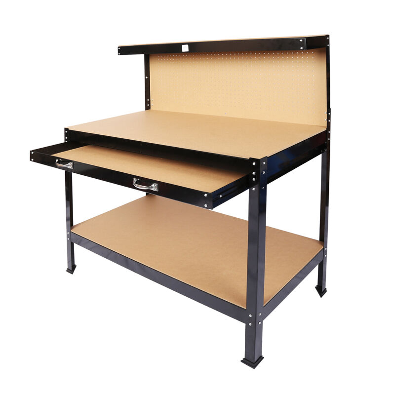 Steel Workbench Tool Storage Work Bench Workshop Tools Table with Drawer And Peg Board