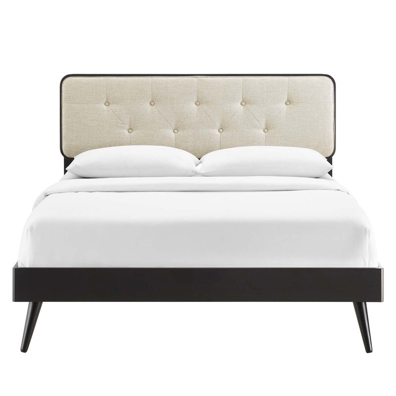 Modway - Bridgette Full Wood Platform Bed with Splayed Legs