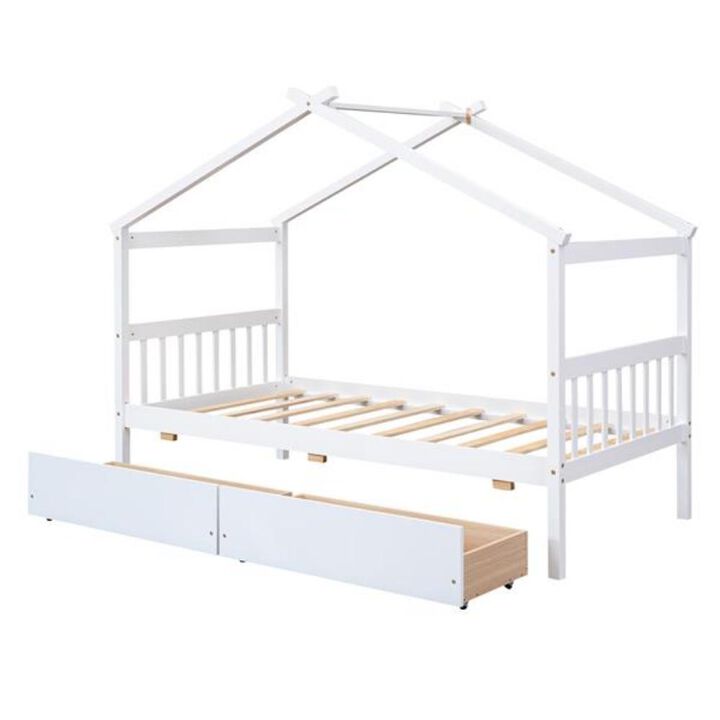 House Bed with Drawers for Cozy Sleep and Smart Storage Solutions