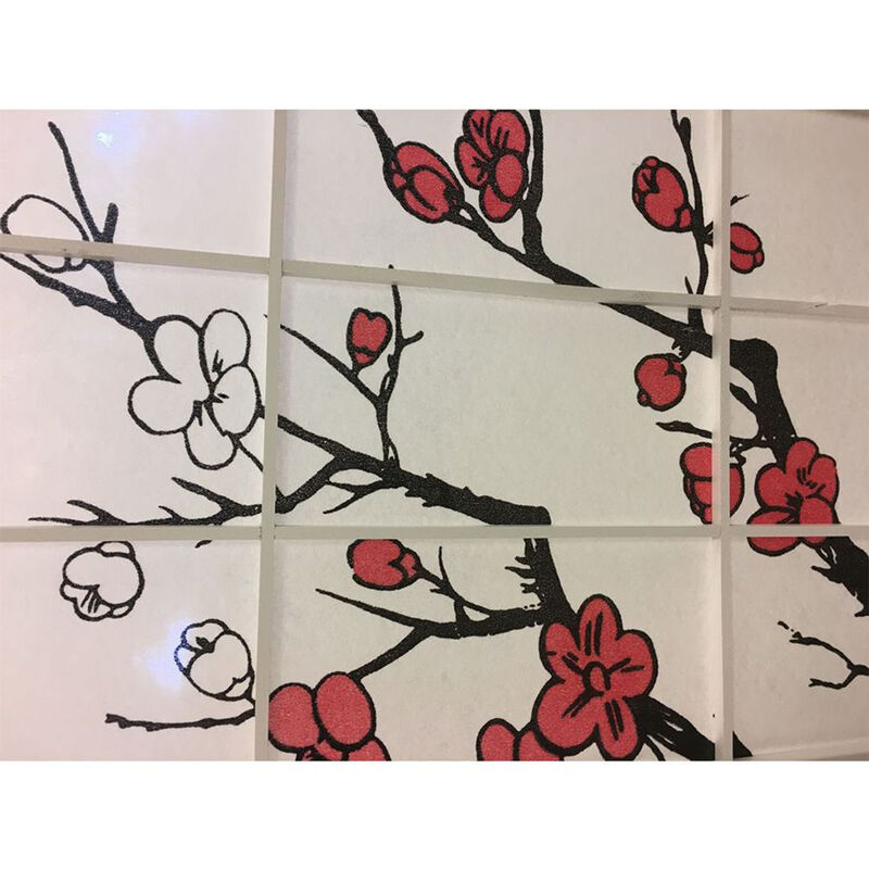 Privacy Screen Room Divider Plum Blossom Print