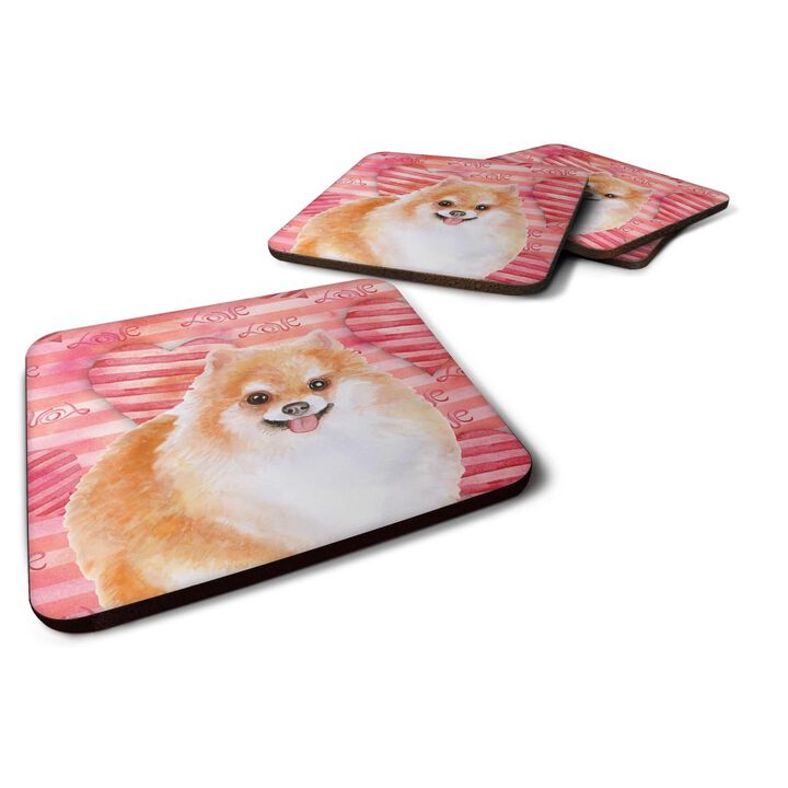 Caroline's Treasures Pomeranian #2 Love Decorative coasters, Multicolor