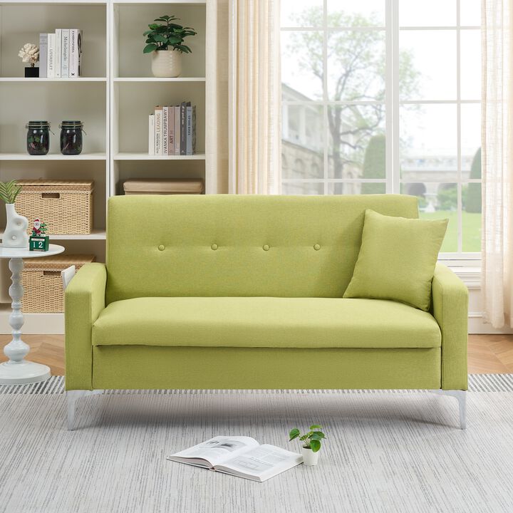 Merax Upholstered Loveseat Sofa with Hidden Storage