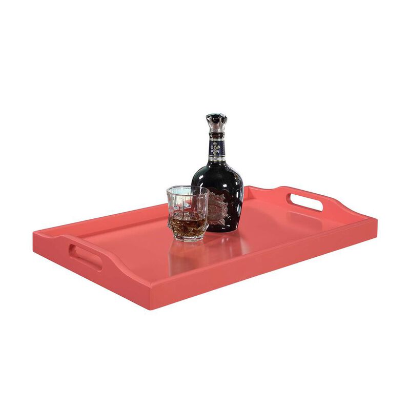 Convenience Concepts Designs2Go Serving Tray, Coral