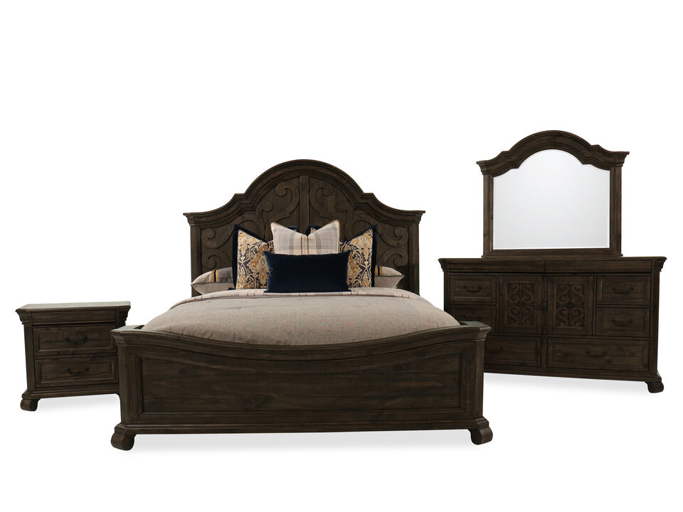 Bellamy Shaped 4-Piece Bedroom Set