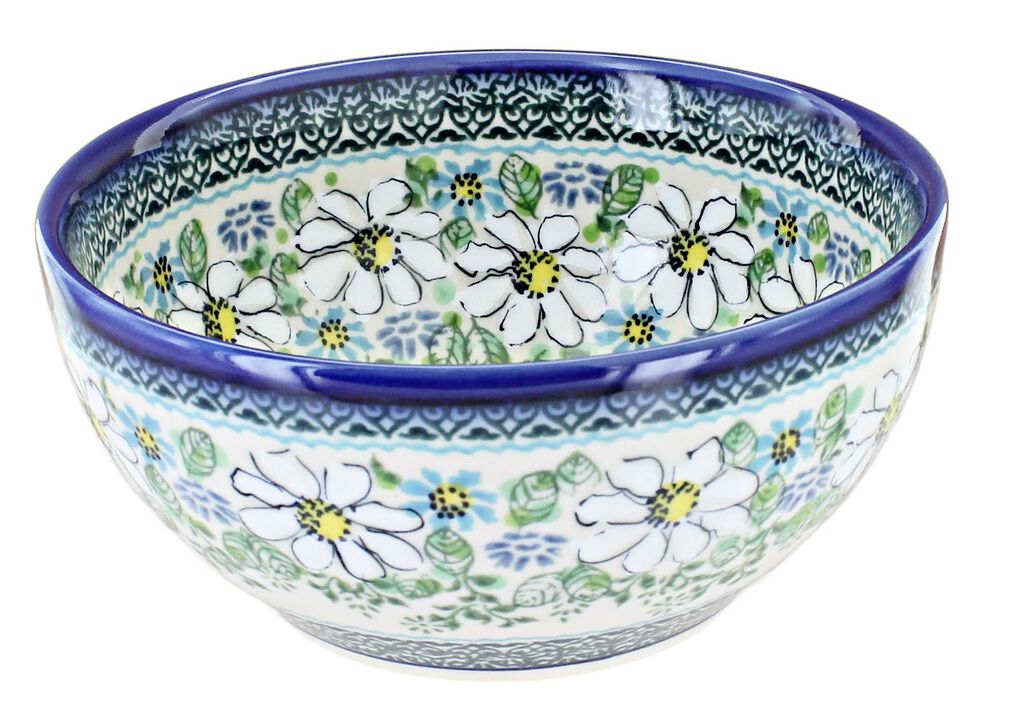 Blue Rose Polish Pottery Morning Medley Cereal/Soup Bowl