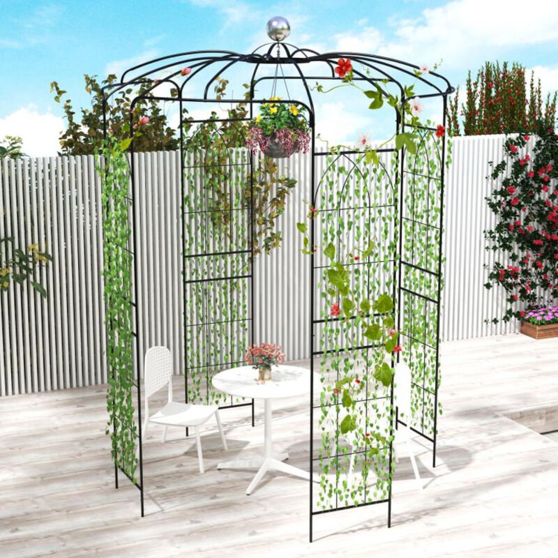 Hivvago Birdcage Shape Gazebo for Climbing Plants and Wedding Ceremony Decoration