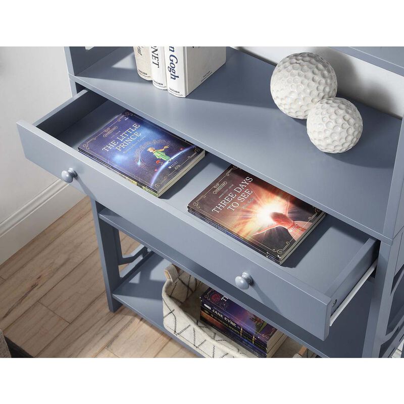 Convenience Concepts Omega 5 Tier Bookcase with Drawer