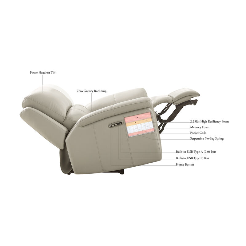 Vienna Power Headrest Zero Gravity Reclining Loveseat with Console