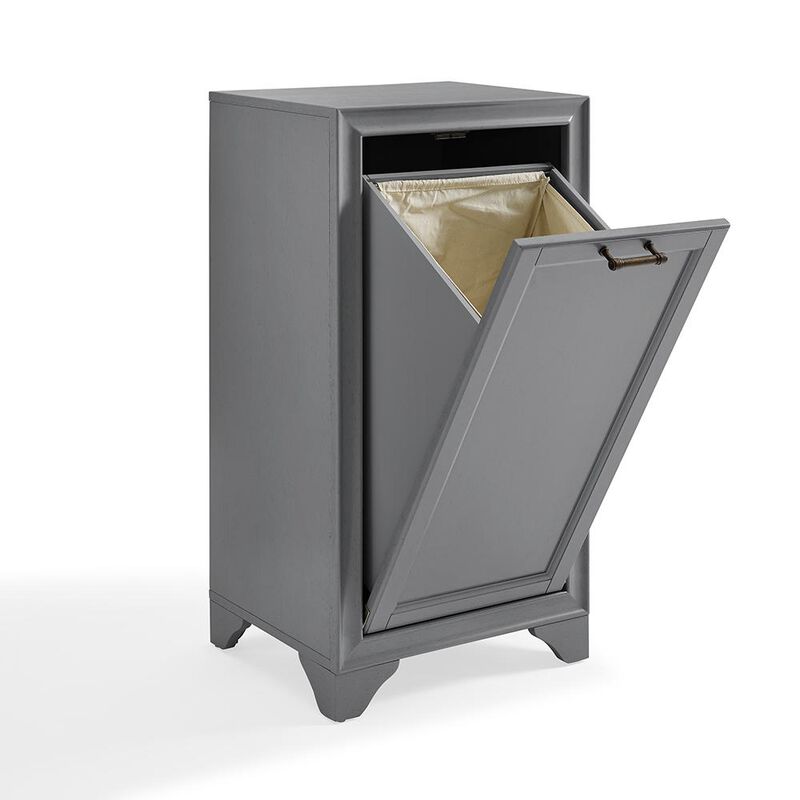 Crosley Furniture Tara Linen Hamper Gray