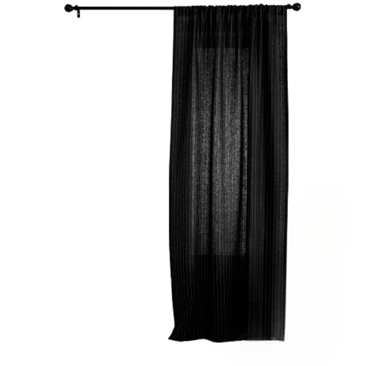 Solino Home 100% Pure Linen Pinstripe Curtain for Thanksgiving, Christmas