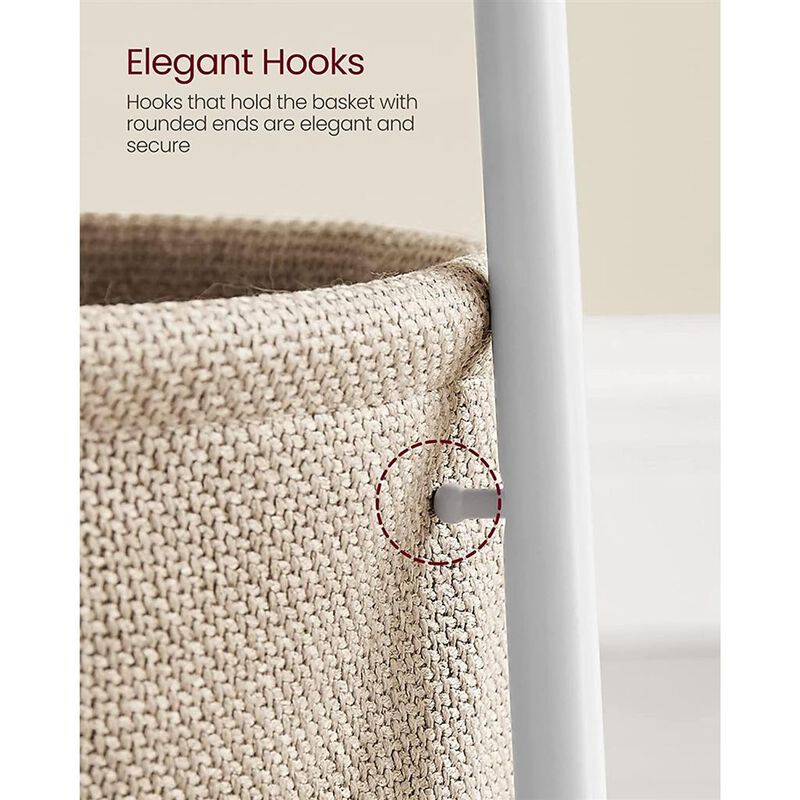 Modern Nightstand with Fabric Basket for Stylish and Functional Storage