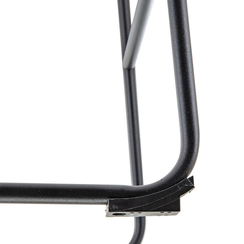LeisureMod Brooklyn Modern Leather Bar Stool with Footrest
