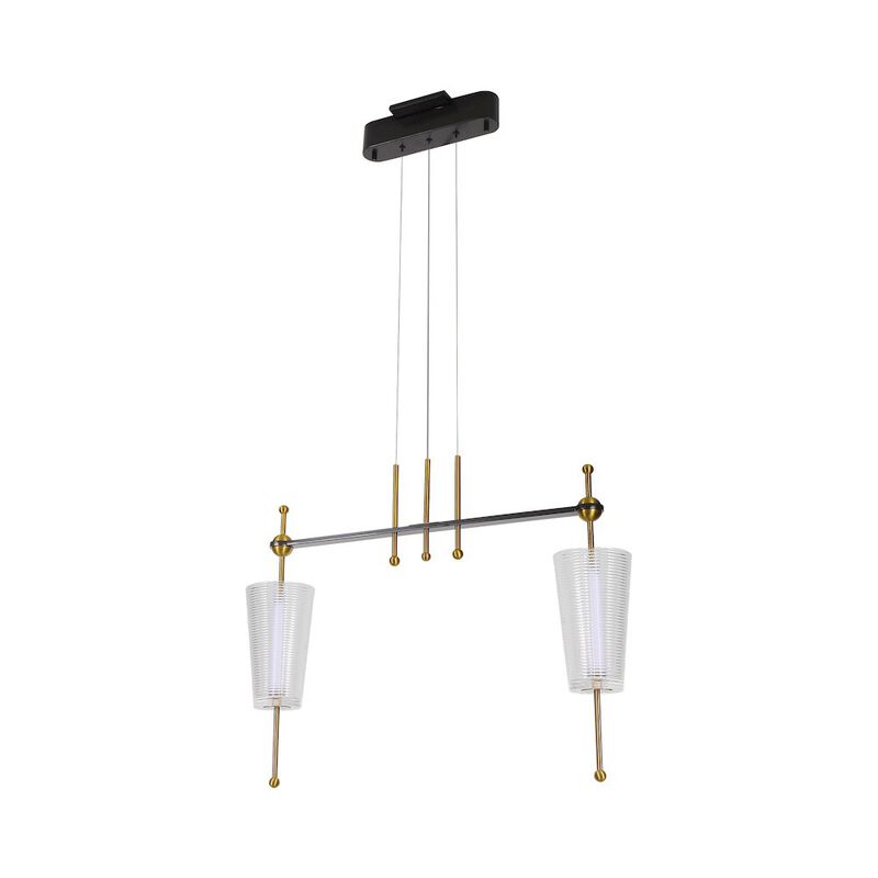 VONN Lighting Integrated LED Pendant Light Height Adjustable Linear Chandelier