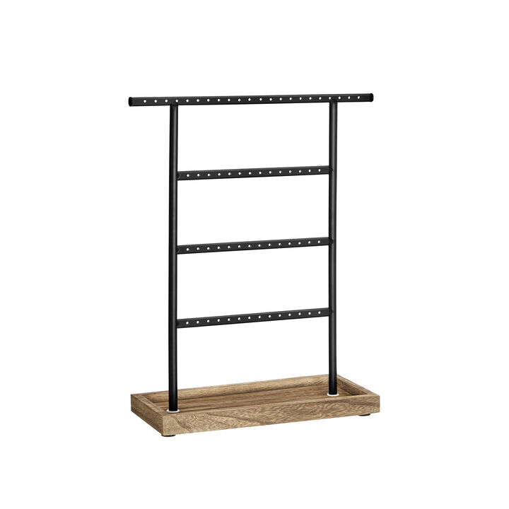 4-Tier Jewelry Stand with Tray Elegant Display for Necklaces, Earrings, and More