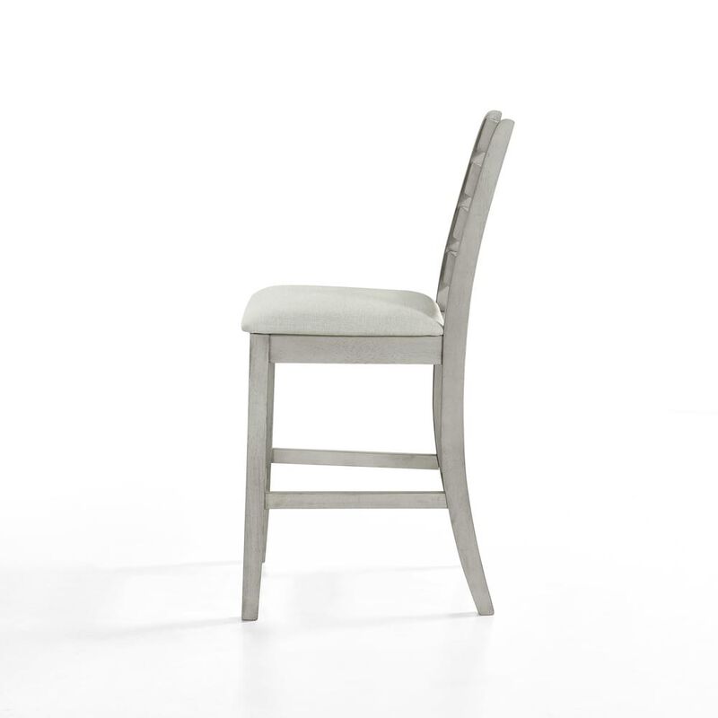 New Classic Furniture Furniture Pascal Wood Counter Chair in Driftwood (Set of 2)