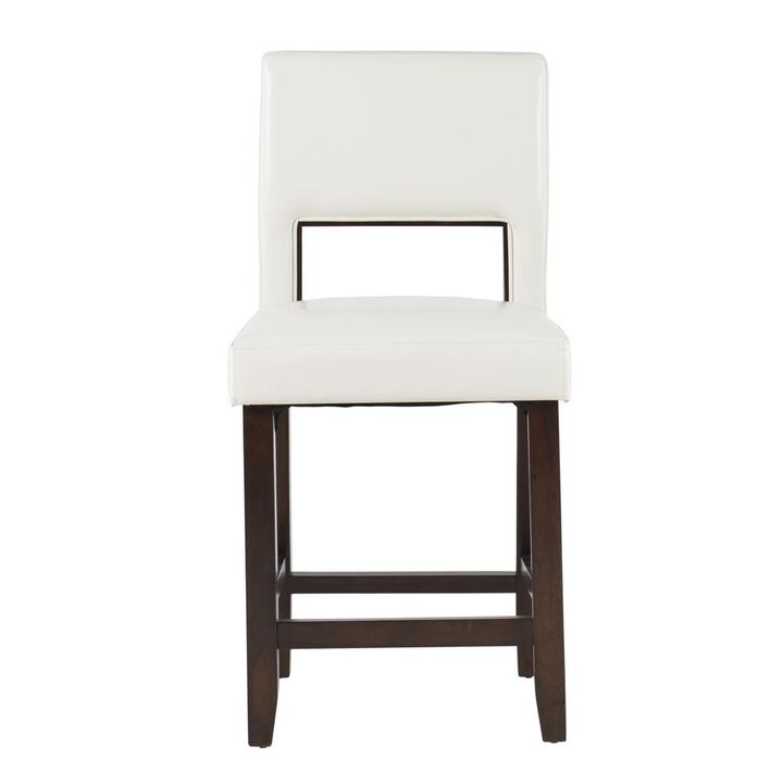 Linon Vega Counter Stool White 24