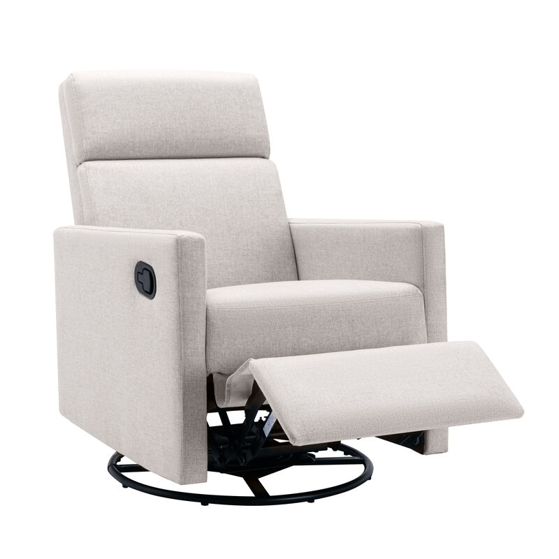 Wood-Framed PU Leather Recliner Chair Adjustable Home Theater Seating with Thick Seat Cushion and Backrest Modern Living Room Recliners