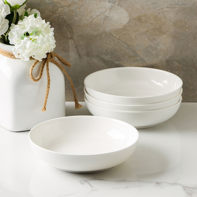Stone Lain Gabrielle Bone China 24 Piece Dinnerware Set, White