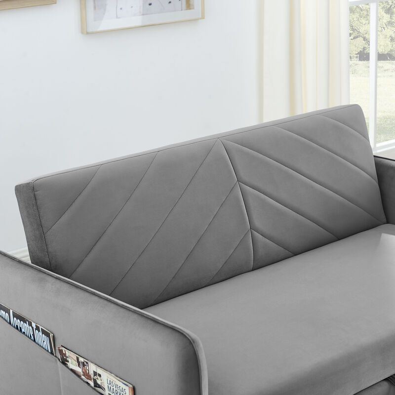 Merax Adjustable Sleeper Sofa with Pull-out Bed