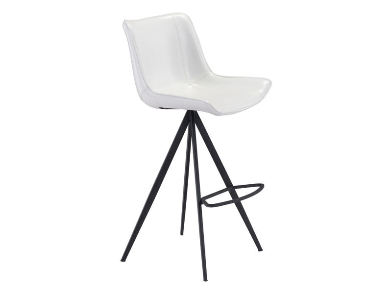 Aki Barstool (Set of 2) White & Black