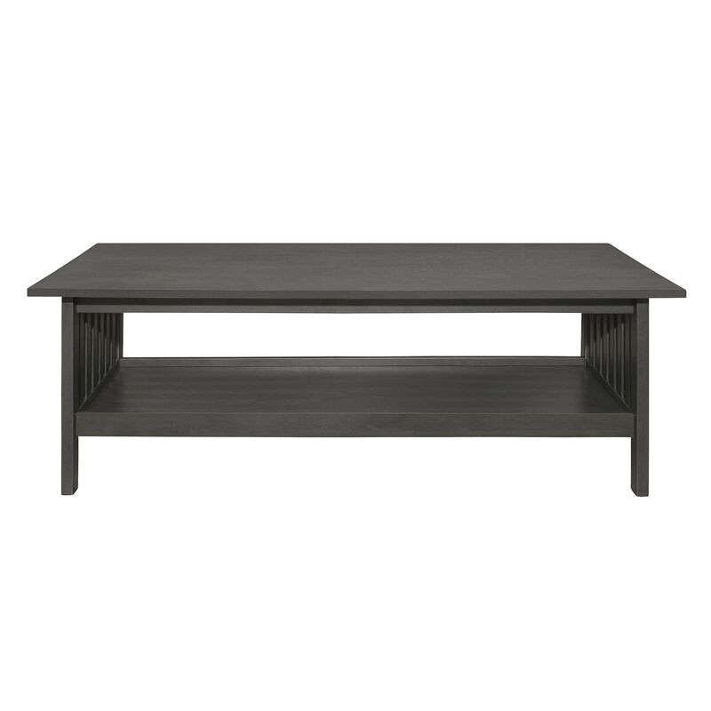 Wiston 3 Piece Table Set, 1 Coffee Table, 2 End Tables, Antique Gray Wood - Benzara