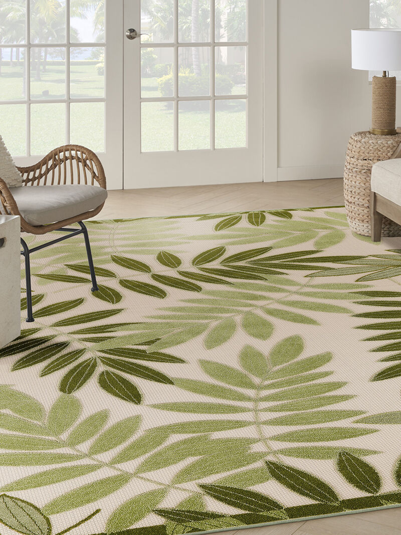 Aloha ALH18 Ivory/Green 9' x 12' Rug