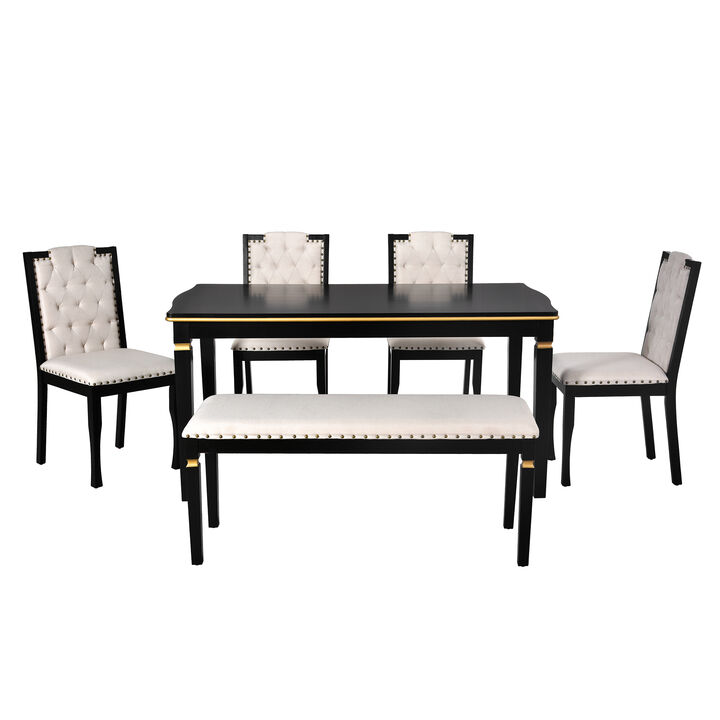 Merax 6-Piece Kitchen Dining Table Set