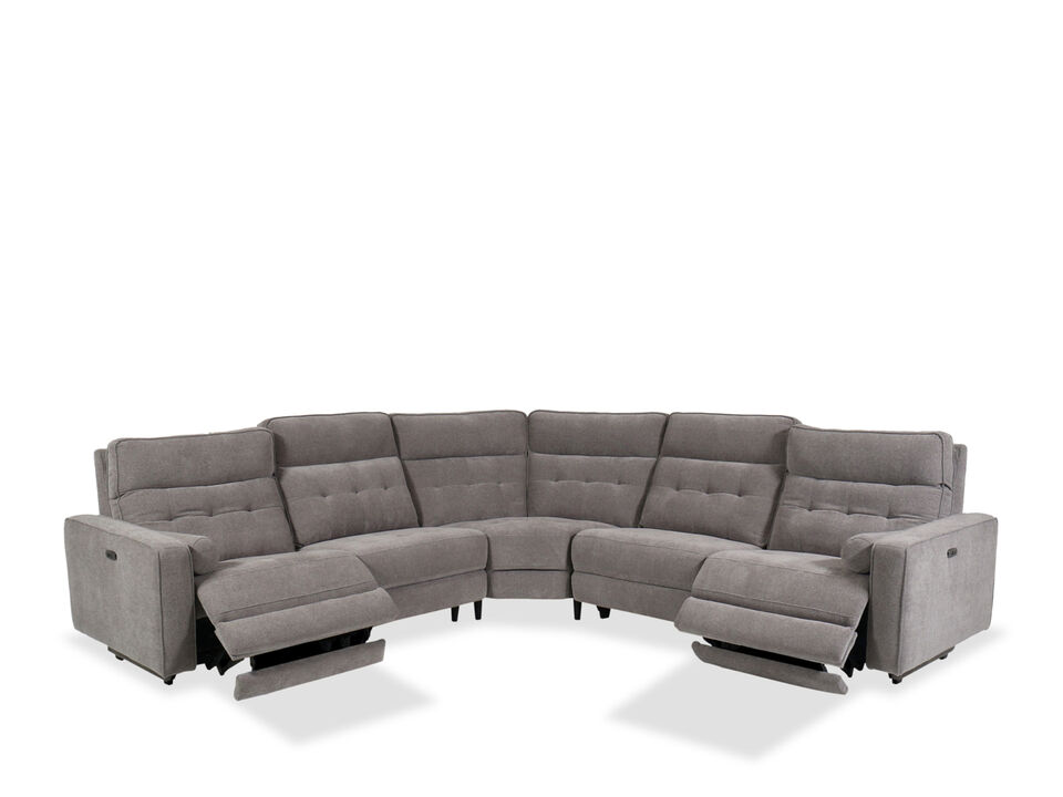 Elite Pewter 5-Piece Sectional