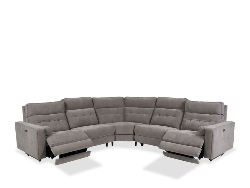 Elite Pewter 5-Piece Sectional