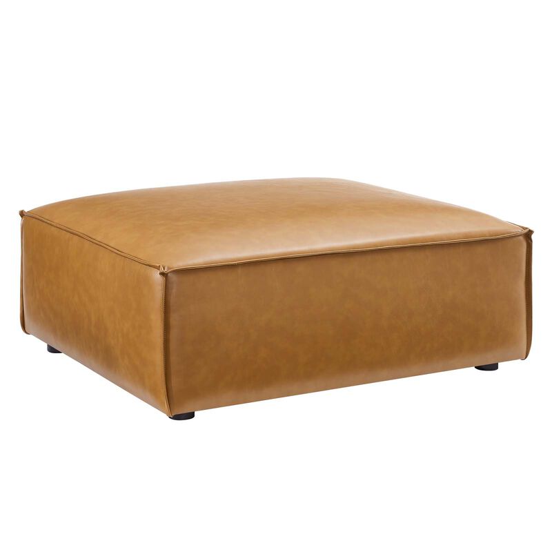Restore Vegan Leather Ottoman Brown EEI-4496-TAN