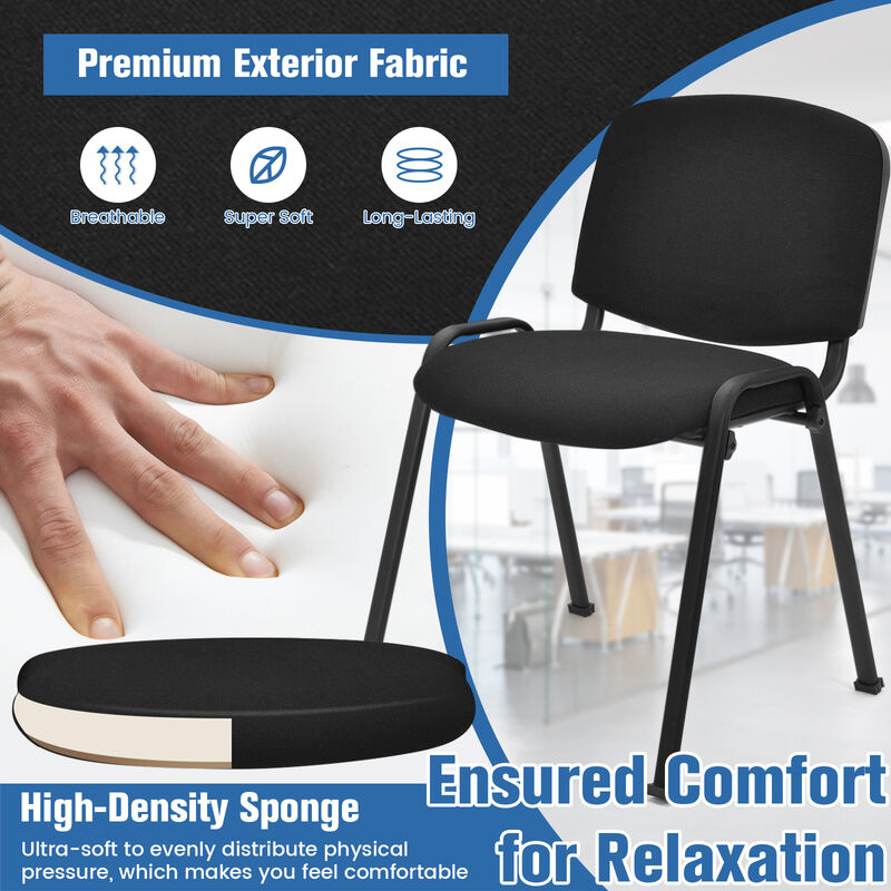 Office Chair with Metal Frame and Padded Cushions for Conference Room