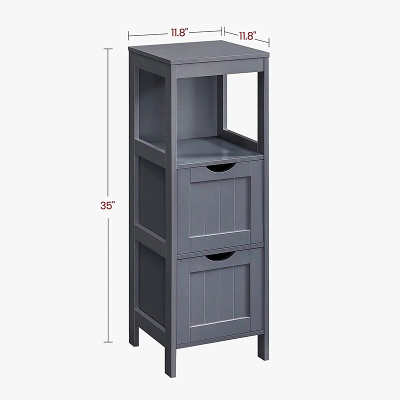 Bathroom Floor Cabinet with Storage Organizer Rack Stand